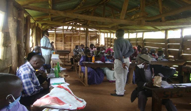 KAYUNGA WATER USERS FORUM QUARTERLY RE-UNION MEETING HELD AT NONGO VILLAGE ON 25TH FEBRUARY 2021.